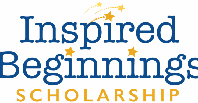 Logo with text: Inspired Beginnings Scholarship