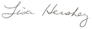 Lisa Hershey signature