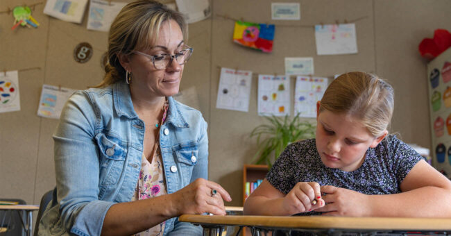 Janus teacher with student